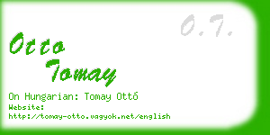 otto tomay business card